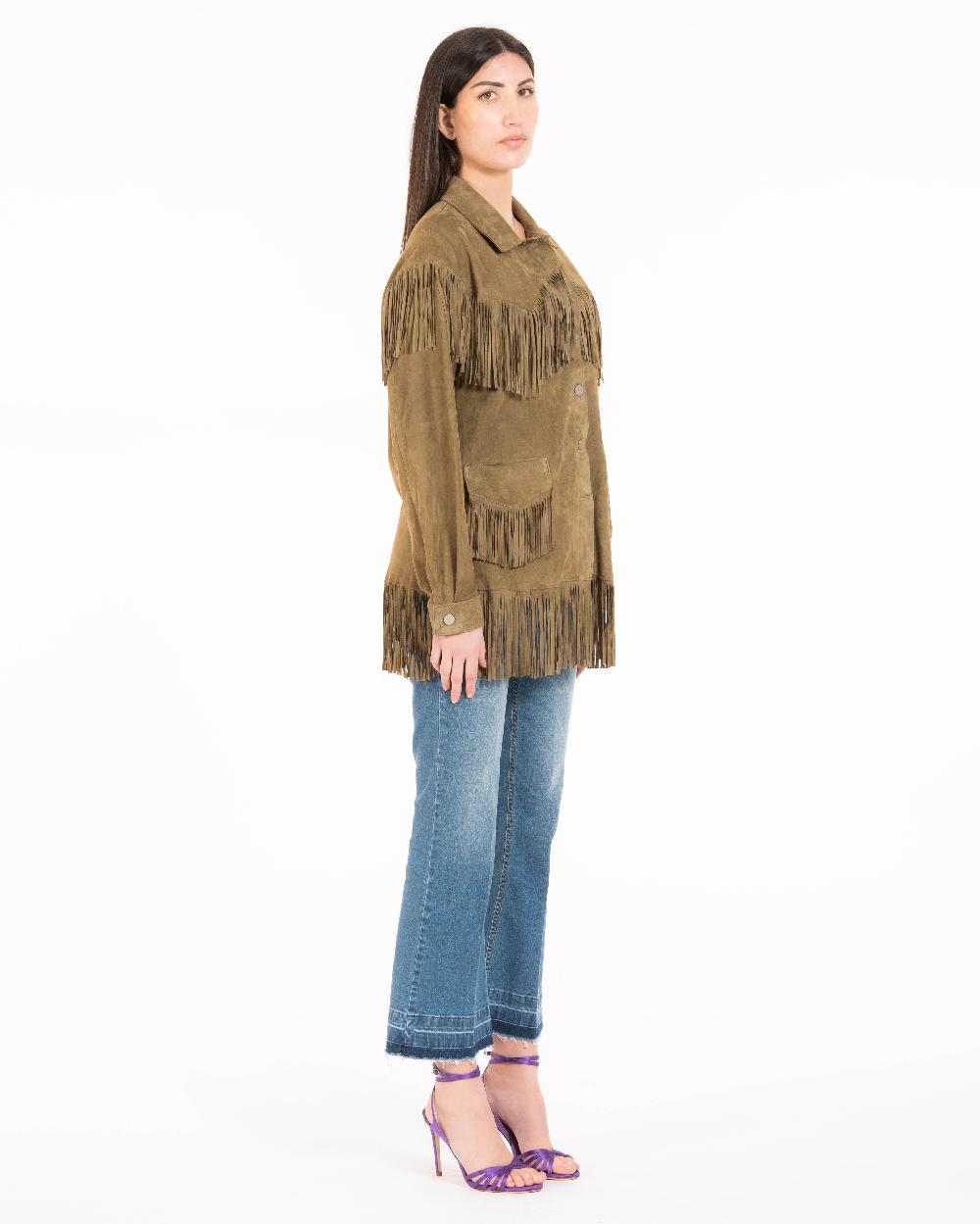 Alessandra chamonix PAIGE SALVIA / GIACCA CON FRANGE Outlet