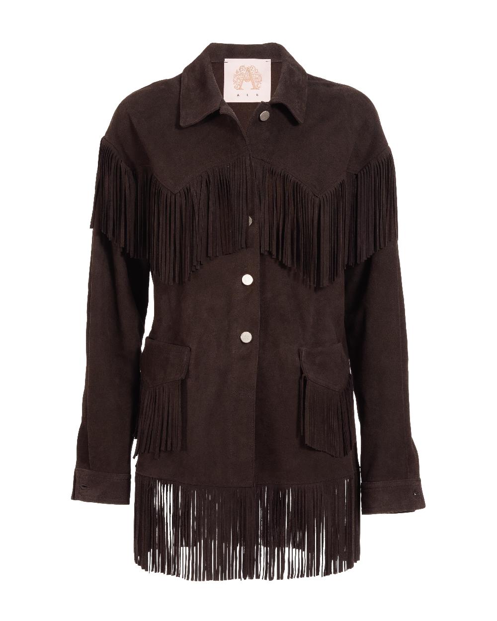 Alessandra chamonix PAIGE MORO / GIACCA CON FRANGE In Vendita