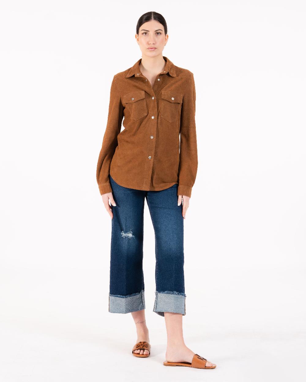 Alessandra chamonix GLORIA camoscio COGNAC Online