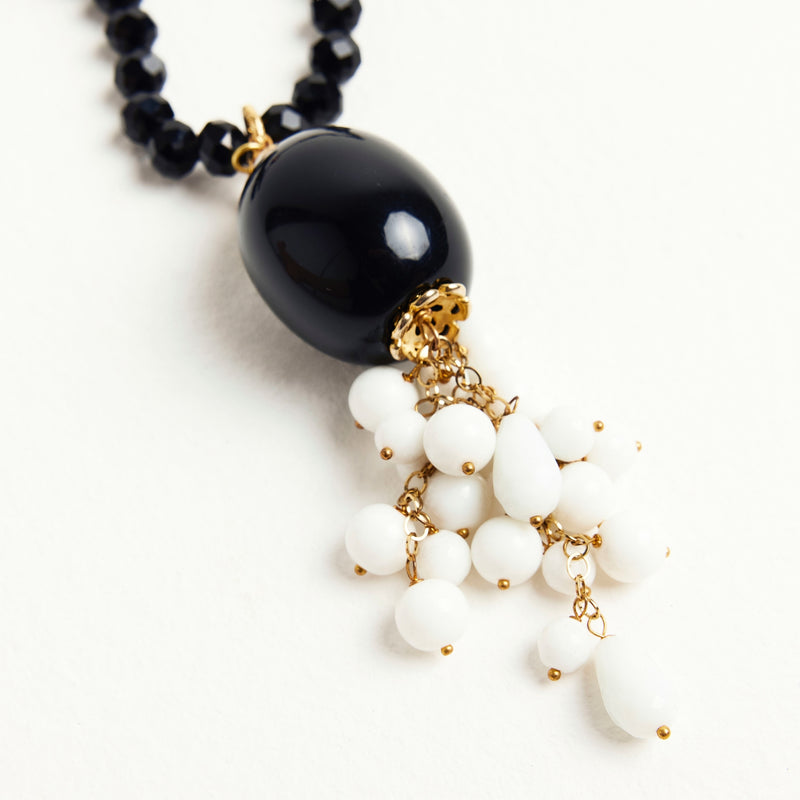 ALMALA COLLANA SCIARPA GRAPPOLO - BIANCO In Vendita