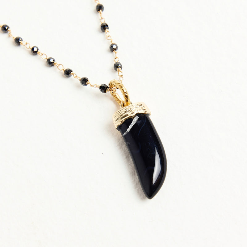 ALMALA COLLANA CORNO | NERO Moda