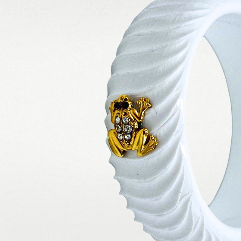 ALMALA BRACCIALE ACETATE FROG | BIANCO Promozione