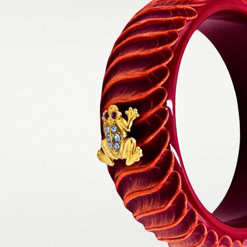 ALMALA BRACCIALE ACETATE FROG | MATTONE SCURO Pezzi Unici