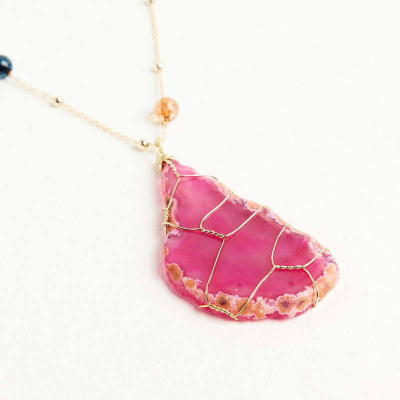 ALMALA COLLANA AGATA | FUCSIA Shopping Online
