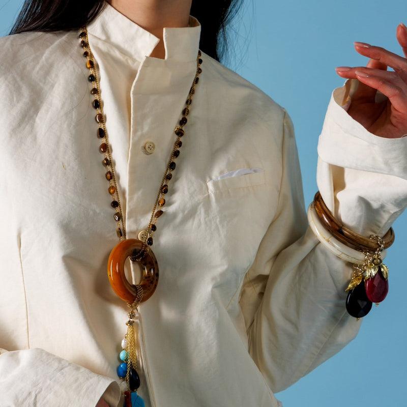 ALMALA BRACCIALE DROP STONE IVORY | NERO Shopping Online