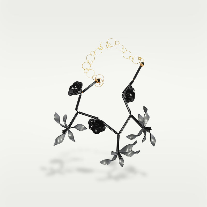 ALMALA COLLANA FIORE ACETATE | NERO Sottocosto
