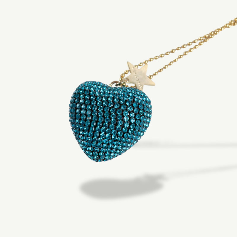 ALMALA COLLANA CUORE STRASS | TURCHESE 2025