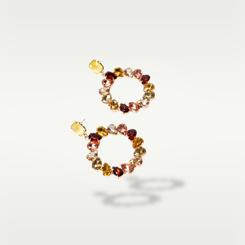 ALMALA ORECCHINO CIRCLE STRASS | NATURALE Pezzi Unici