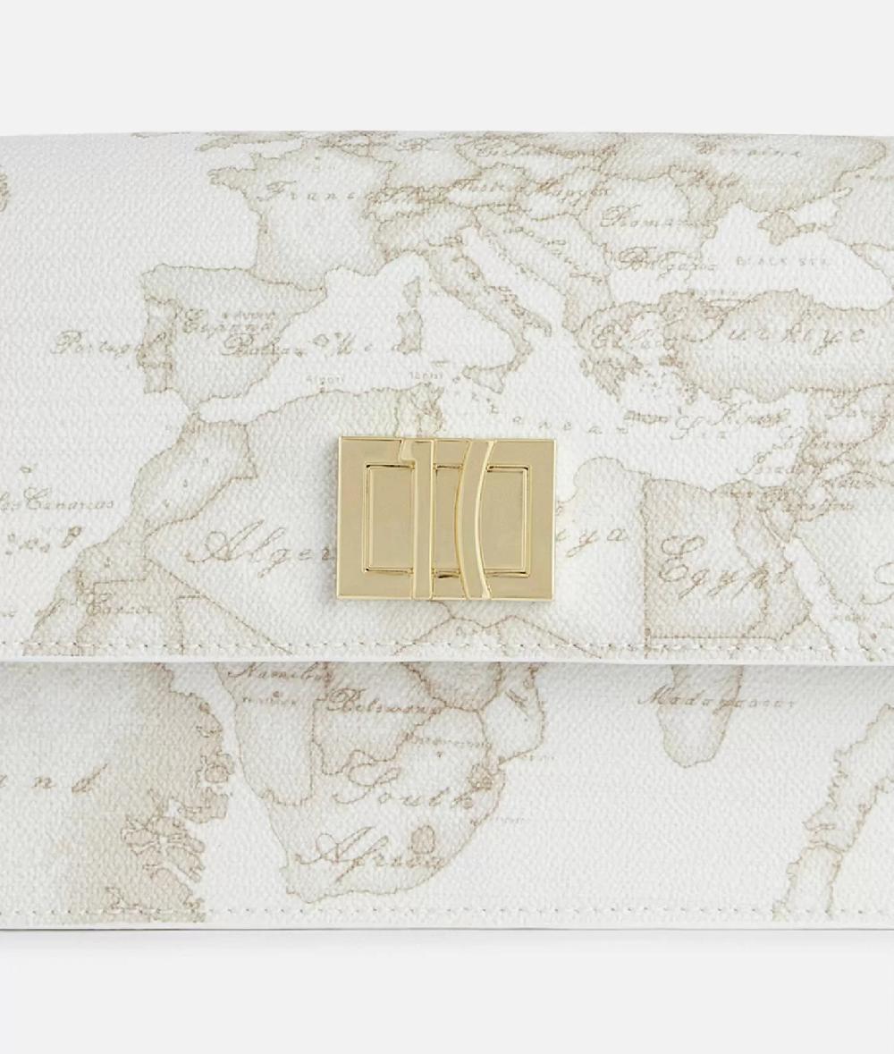 Alviero martini 1a classe Geo White tracollina con patta e logo 1C Outlet