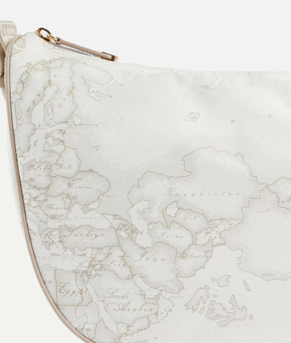 Alviero martini 1a classe Geo Soft White tracolla a mezzaluna grande Fino Al -60%