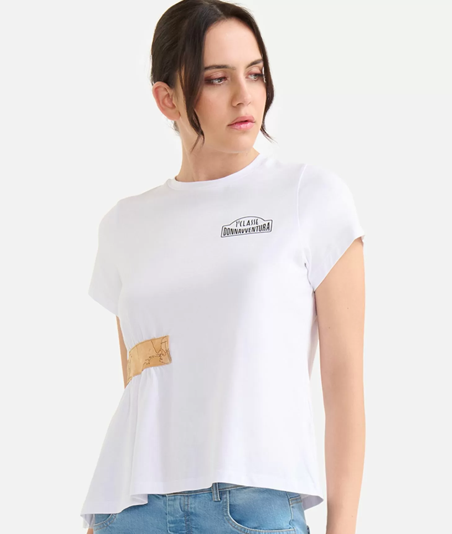 Alviero martini 1a classe Jeans slim in denim stretch trattato con dettaglio Geo Classic Blu Beach Online