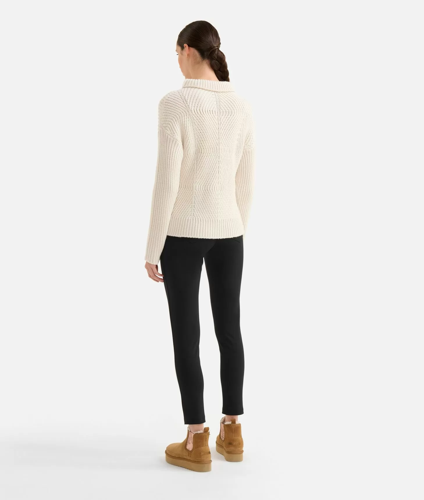 Alviero martini 1a classe Maglia a collo alto in filato misto lana vergine con patch Donnavventura Naturale Negozio