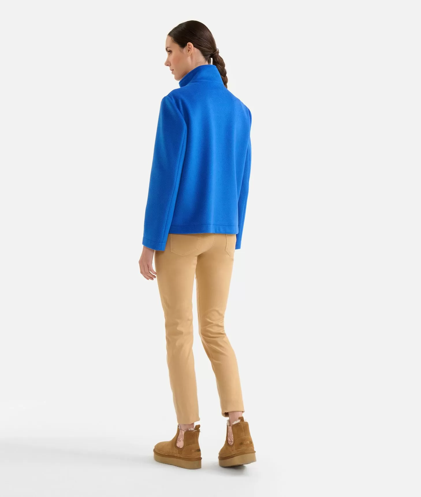 Alviero martini 1a classe Giubbino corto in panno diagonale con zip Denim 2025