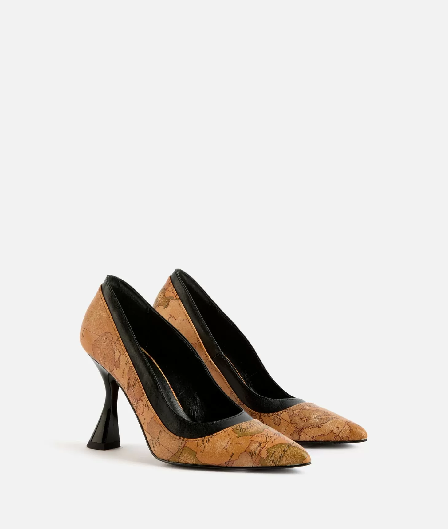 Alviero martini 1a classe Décolleté in nappa con tacco a rocchetto Geo Classic 2025