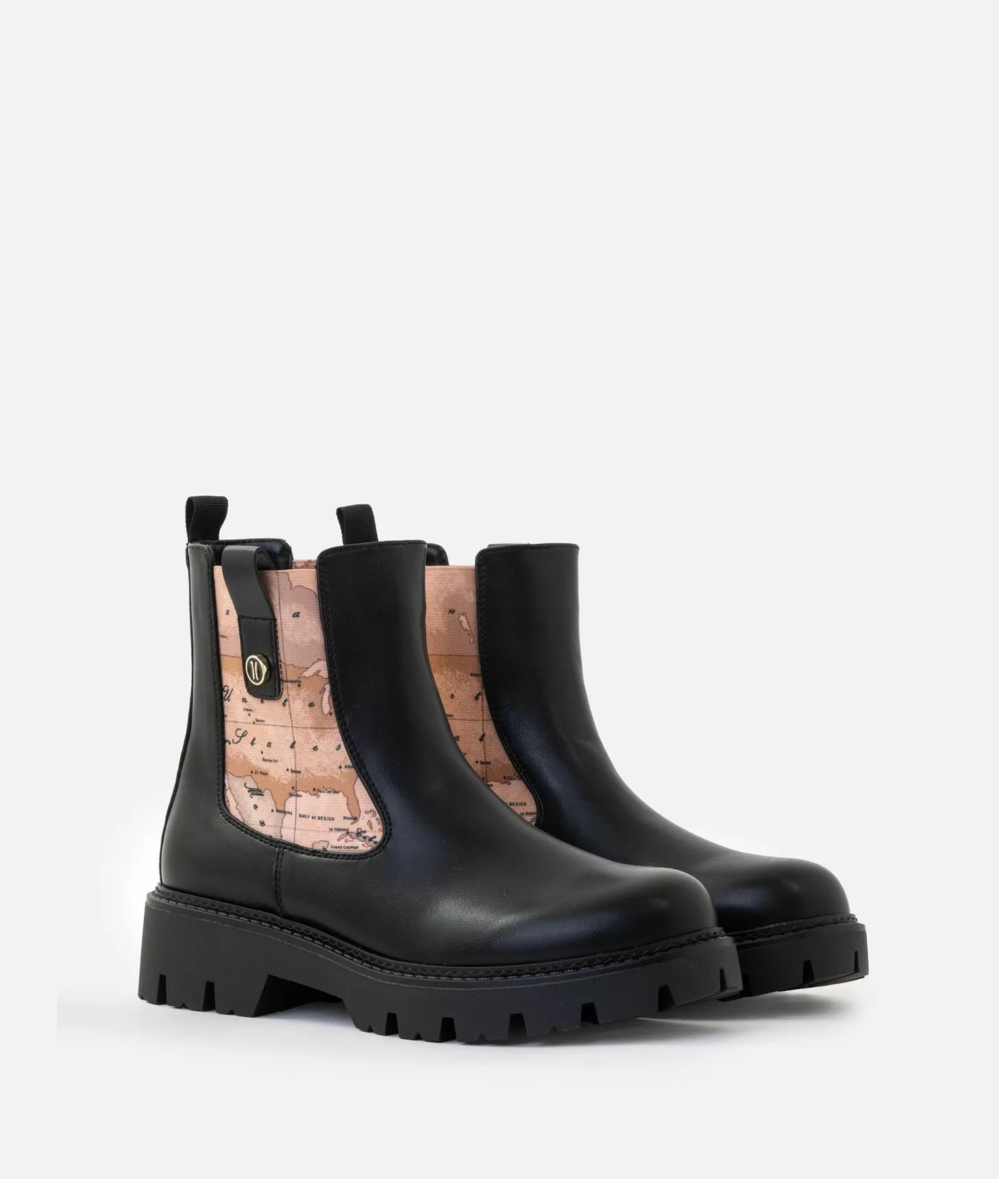 Alviero martini 1a classe Stivaletti beatles in eco nappa con bottoncino 1C Neri Negozi Online