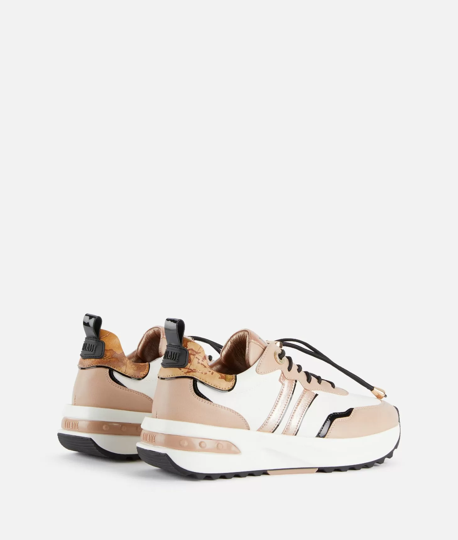 Alviero martini 1a classe Geo Road Seoul sneakers in eco nappa liscia Nude Presa