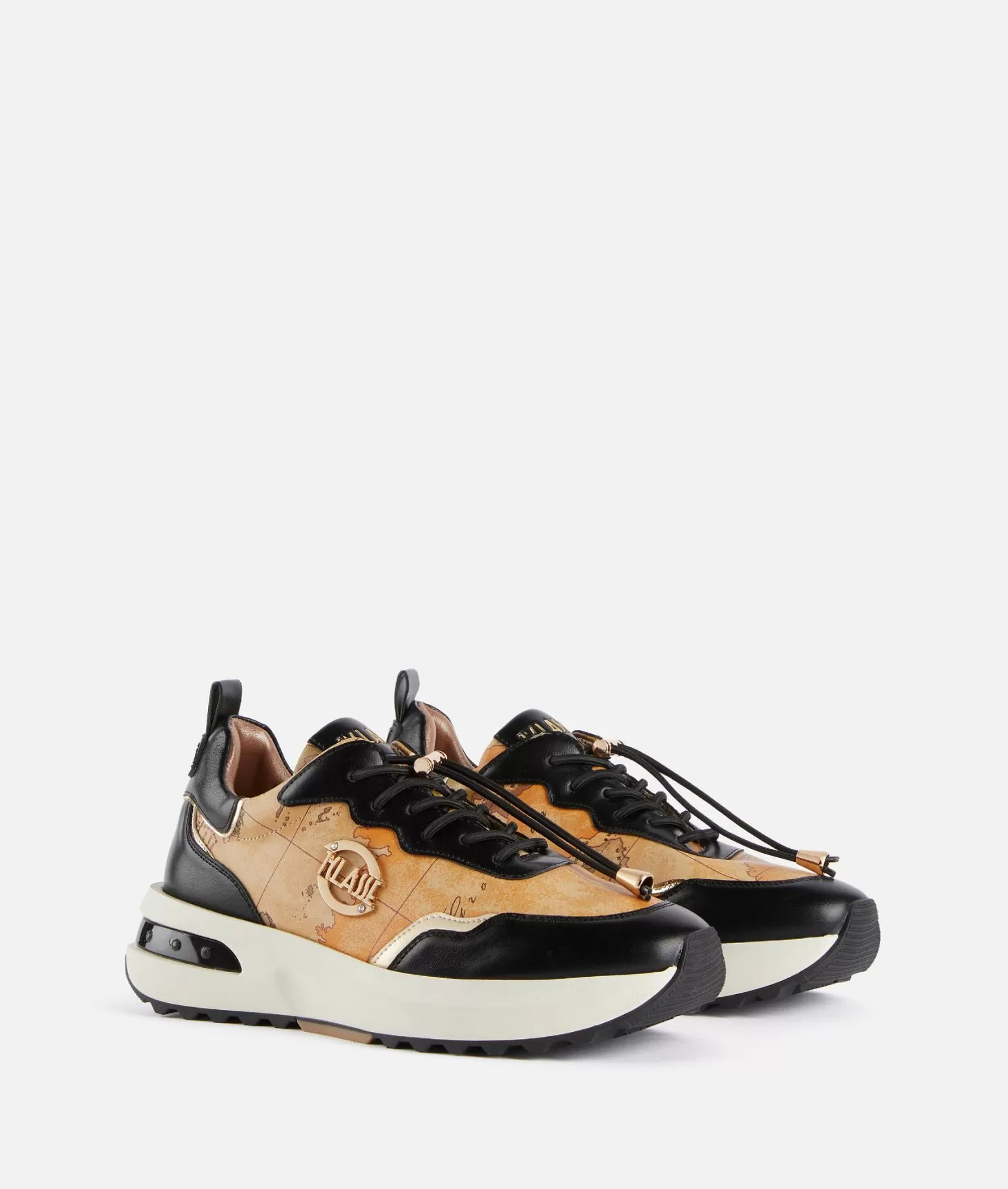 Alviero martini 1a classe Geo Road Marrakech sneakers in eco nappa Nere Economico