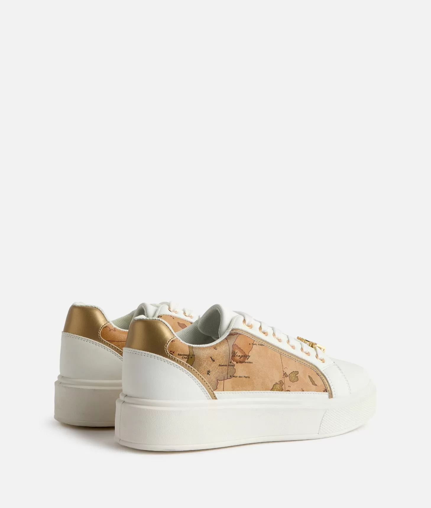 Alviero martini 1a classe Sneakers in eco nappa con passalaccio e inserti Geo Classic Bianche Online