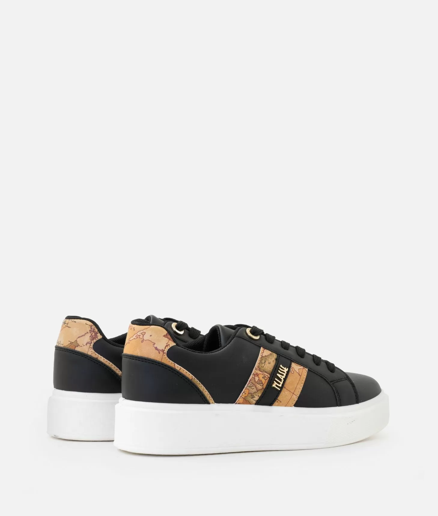 Alviero martini 1a classe Sneakers in eco nappa con logo e bande Geo Classic Nere Outlet