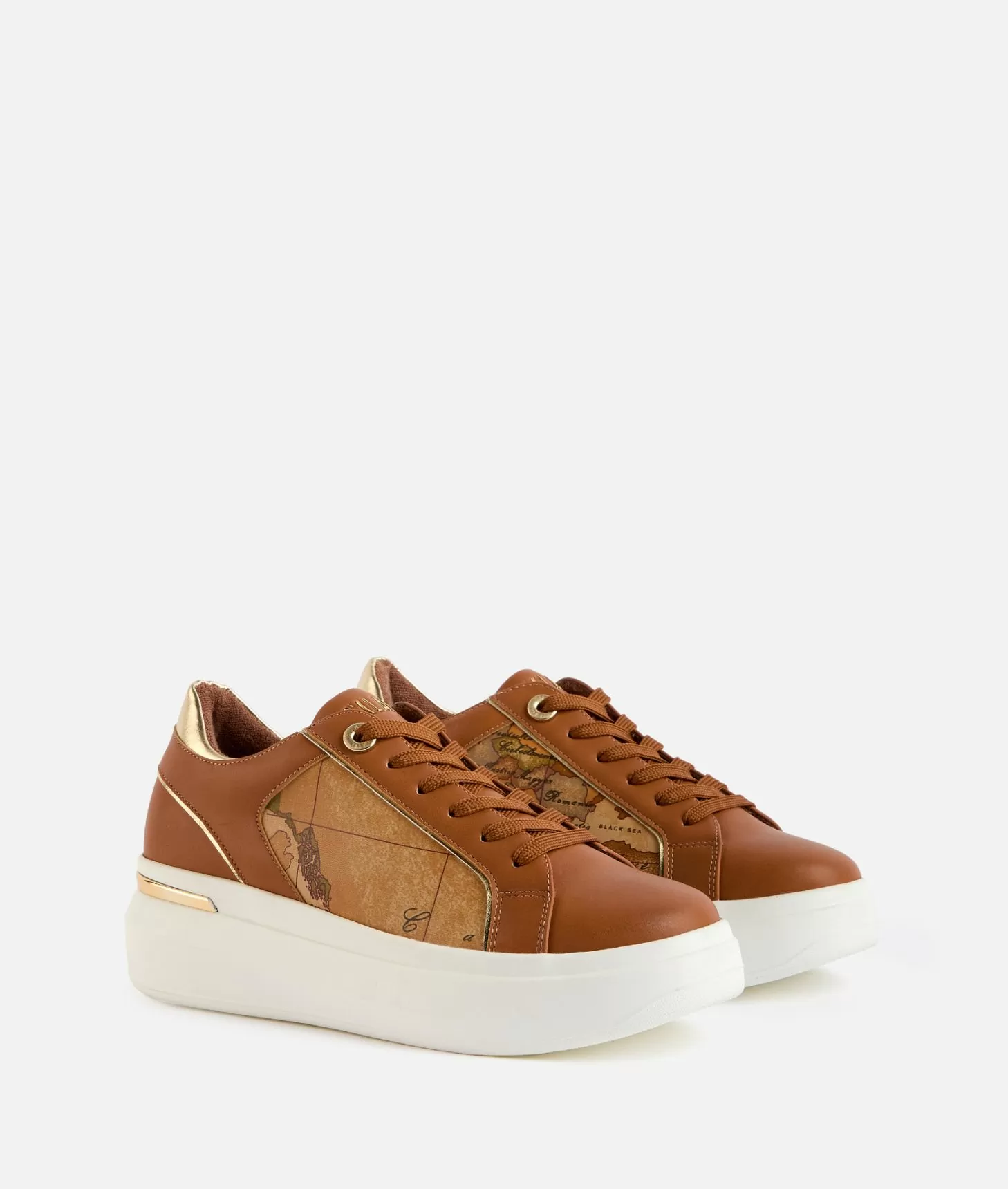 Alviero martini 1a classe Sneakers in eco nappa con logo in alta frequenza Cuoio Offerte