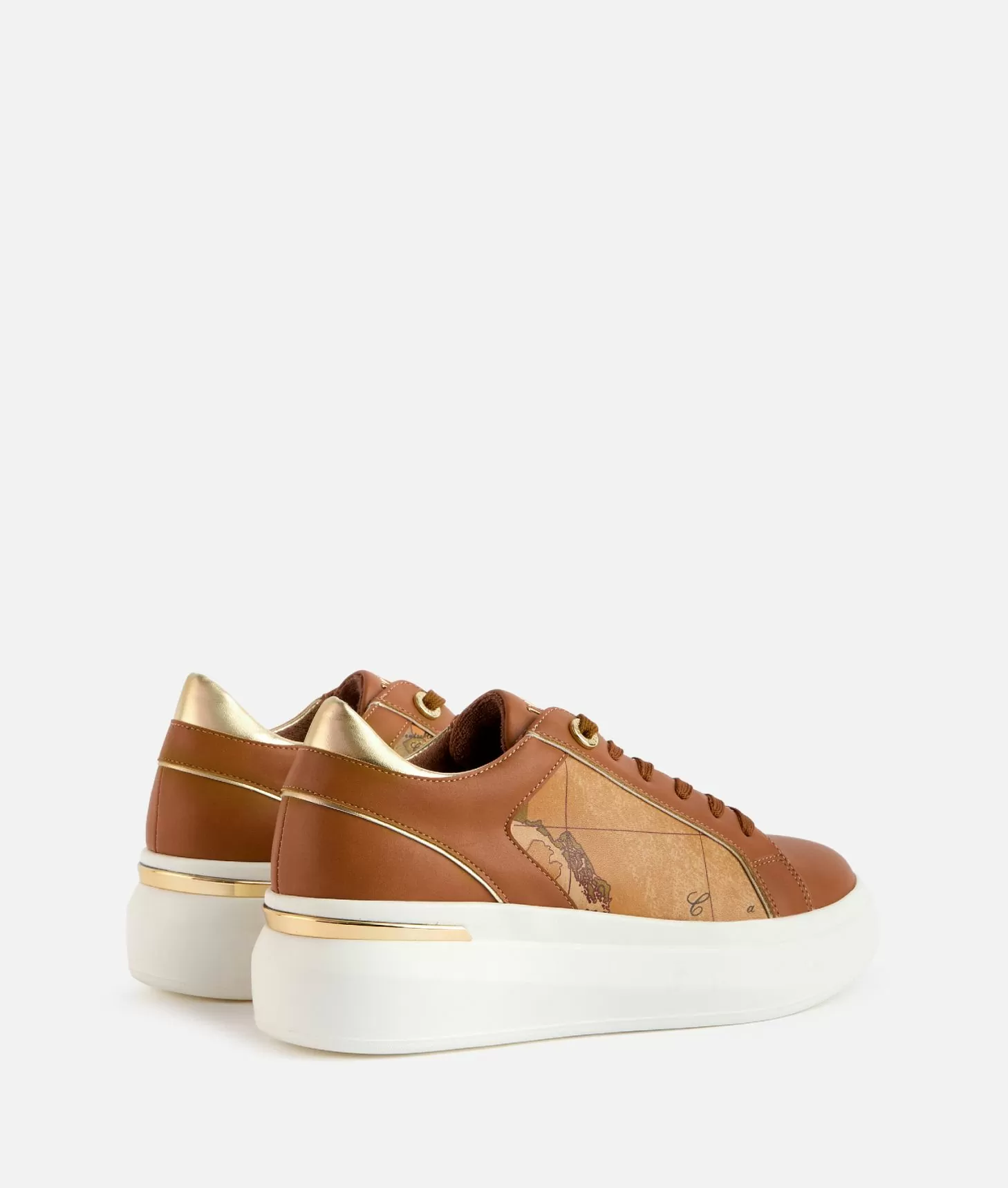 Alviero martini 1a classe Sneakers in eco nappa con logo in alta frequenza Cuoio Offerte