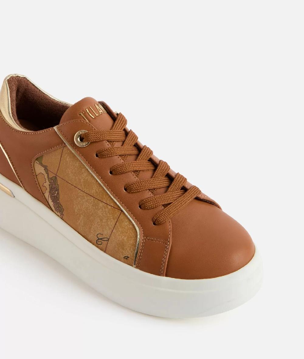 Alviero martini 1a classe Sneakers in eco nappa con logo in alta frequenza Cuoio Offerte