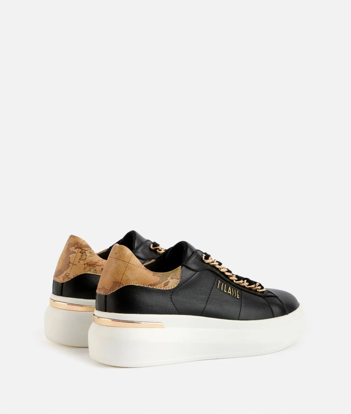 Alviero martini 1a classe Sneakers in eco nappa con dettaglio catena Nere Hotsell