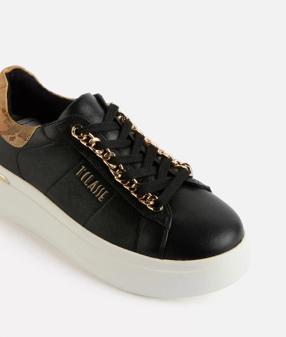 Alviero martini 1a classe Sneakers in eco nappa con dettaglio catena Nere Hotsell