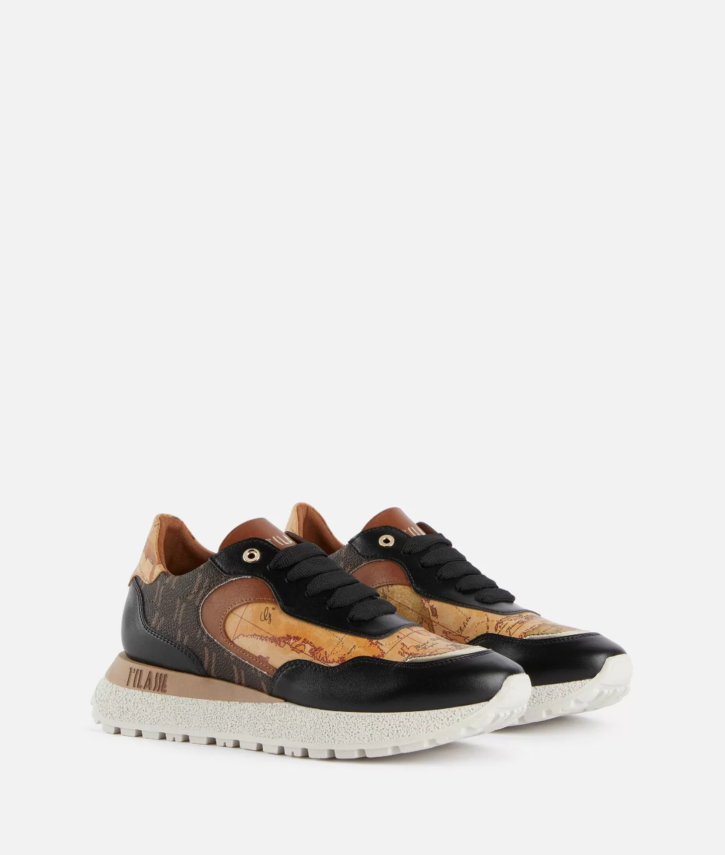 Alviero martini 1a classe Running in tessuto Monogram 1C ed eco nappa Geo Classic Nere Saldi Di Fabbrica