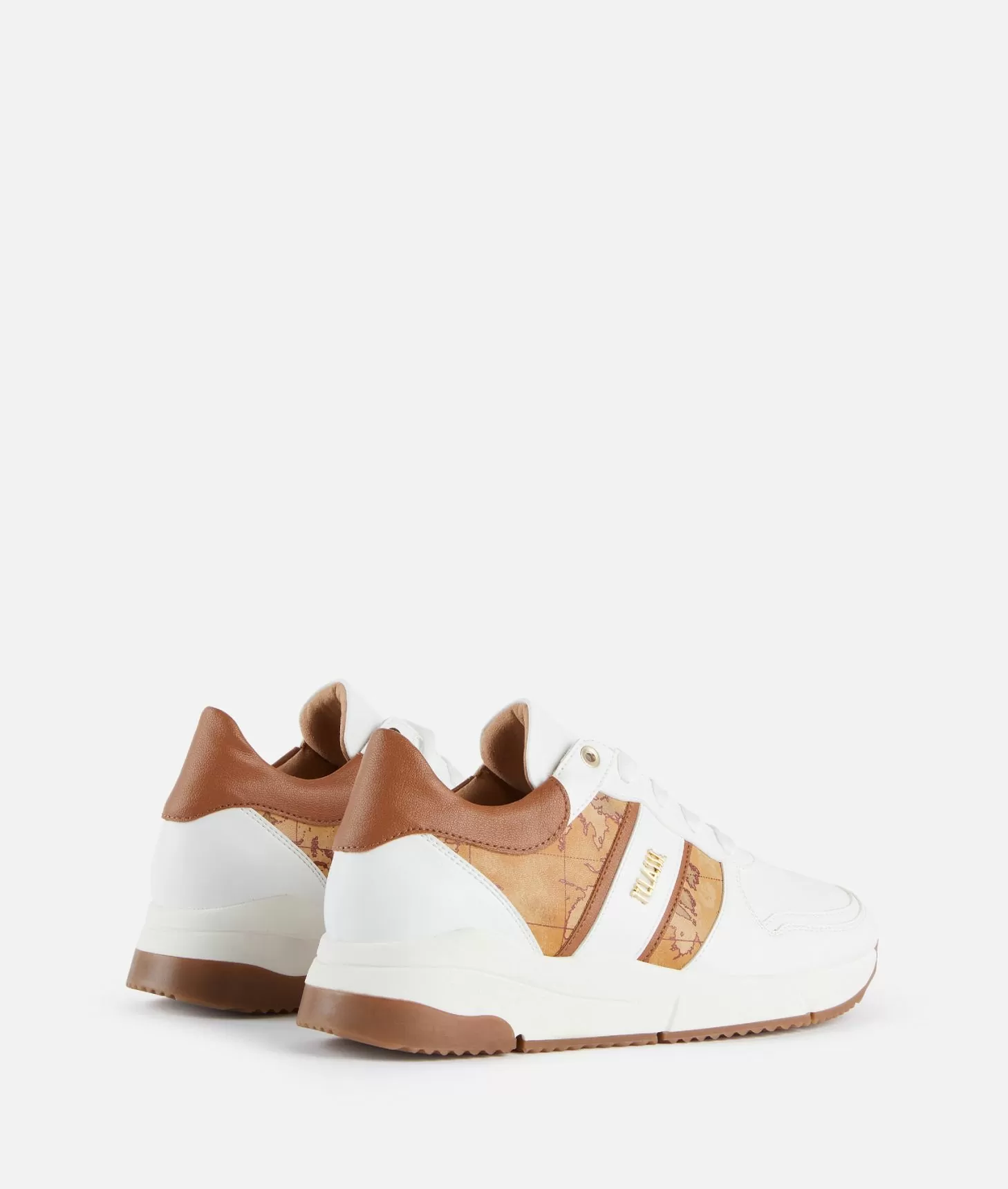 Alviero martini 1a classe Running in eco nappa con logo e dettagli Geo Classic Bianche Vendite Flash
