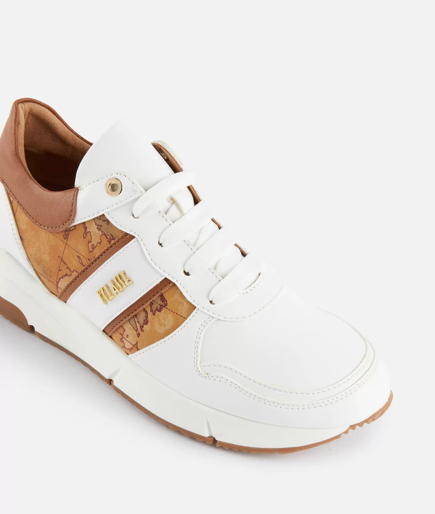 Alviero martini 1a classe Running in eco nappa con logo e dettagli Geo Classic Bianche Vendite Flash
