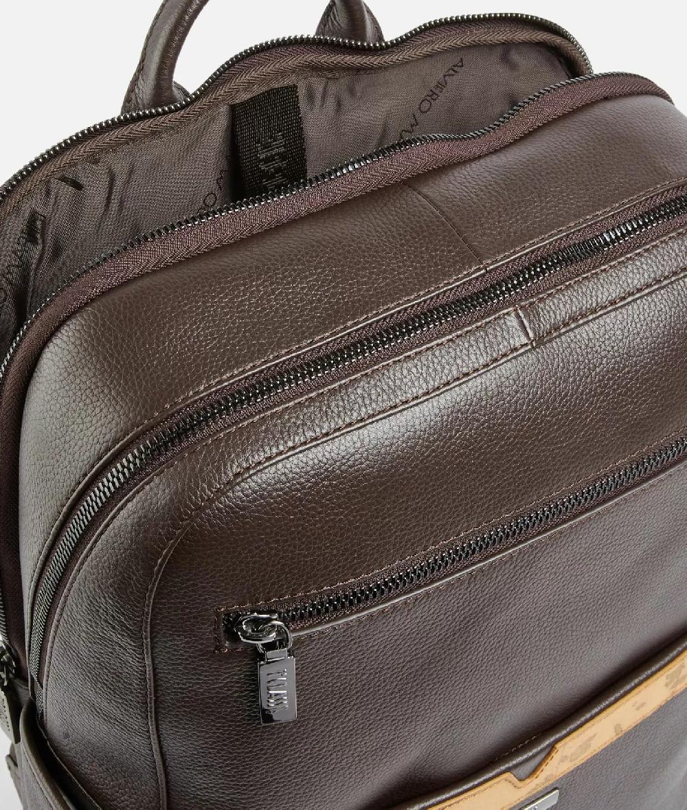 Alviero martini 1a classe Beta Leather zaino portacomputer Testa Di Moro Convenienza