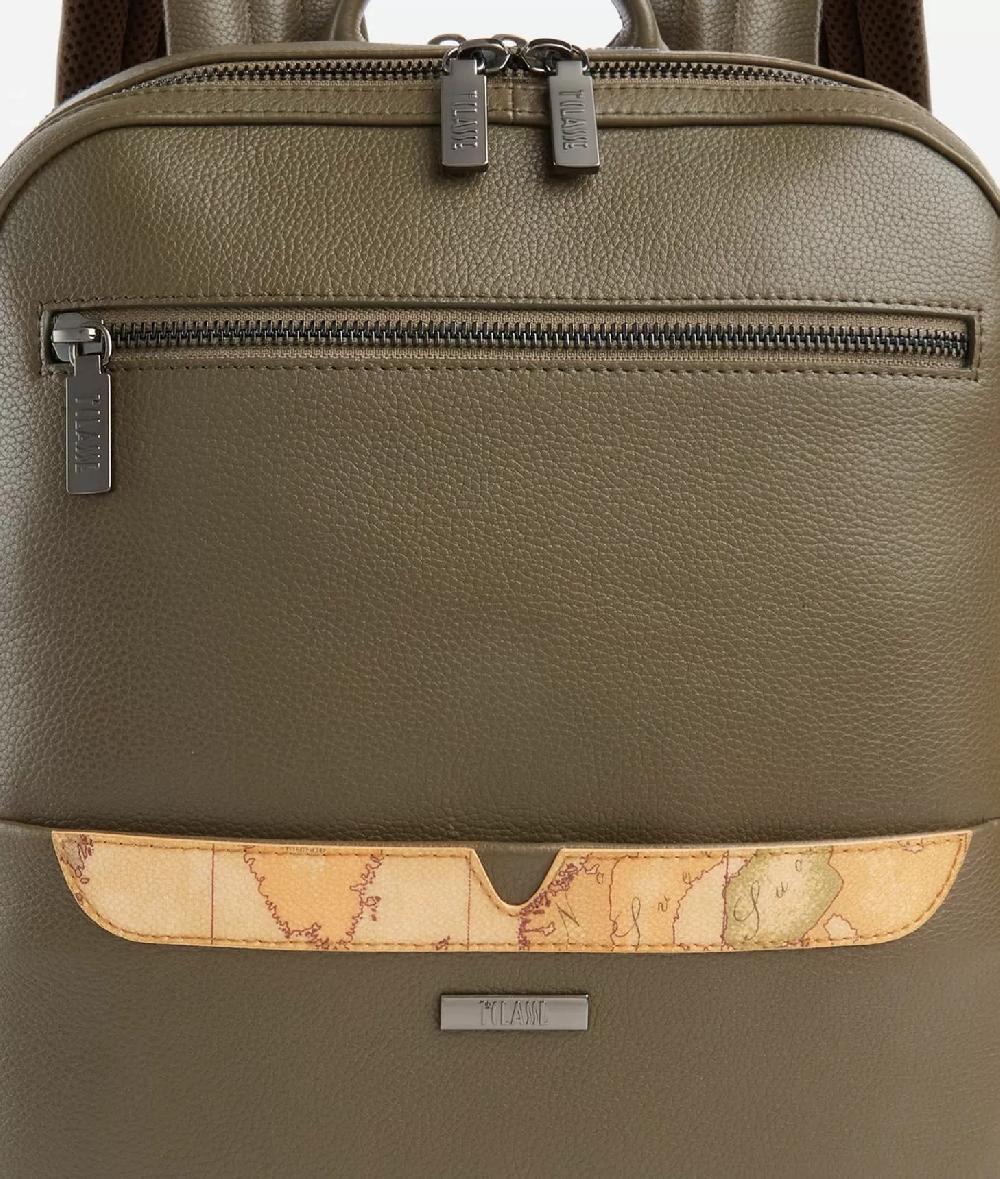 Alviero martini 1a classe Beta Leather zaino portacomputer Verde Militare Online