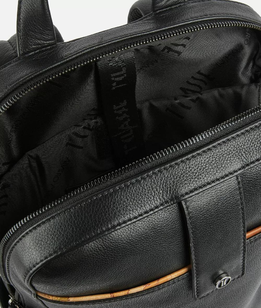Alviero martini 1a classe Zaino per computer in pelle Nero Negozio