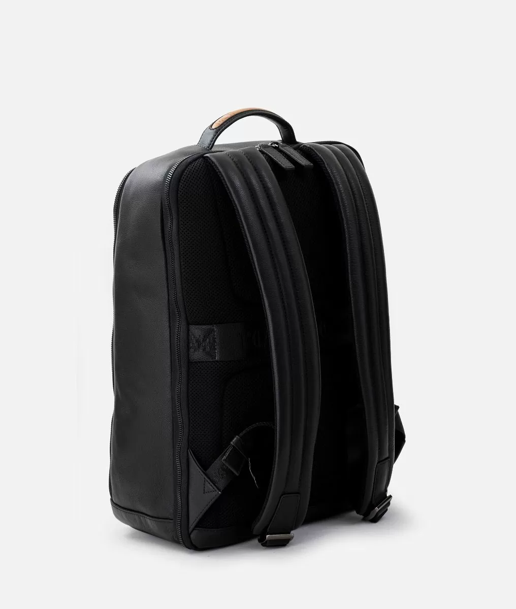 Alviero martini 1a classe Zaino da lavoro in pelle Nero In Saldo