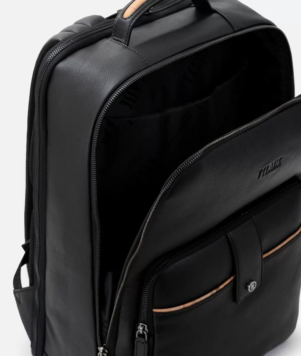 Alviero martini 1a classe Zaino da lavoro in pelle Nero In Saldo