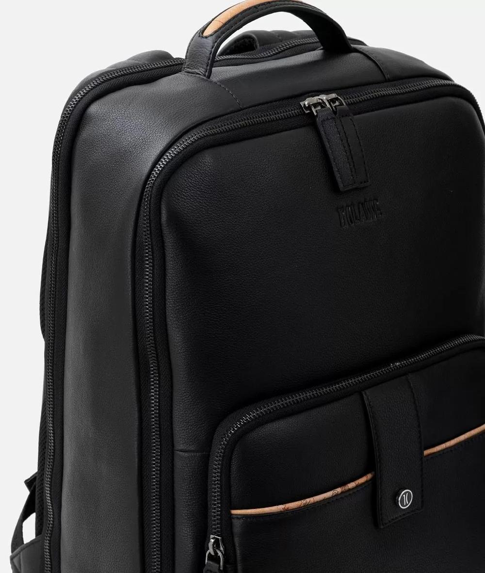 Alviero martini 1a classe Zaino da lavoro in pelle Nero In Saldo