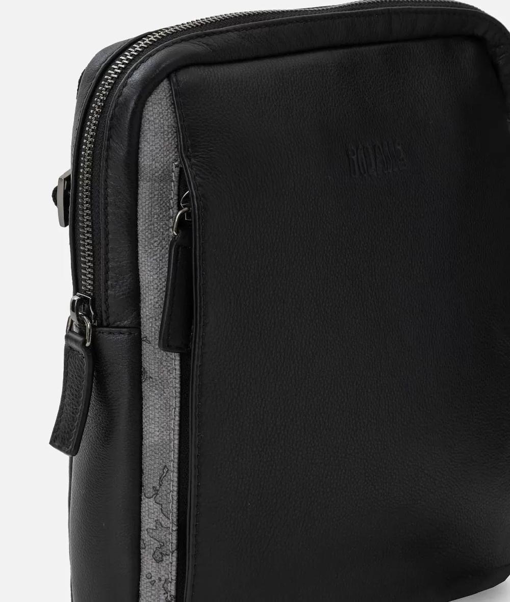 Alviero martini 1a classe Geo Dark tracolla in pelle grande Grigia Moda