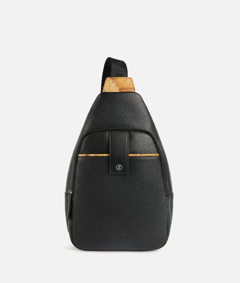 Alviero martini 1a classe Zaino monospalla in pelle Nero Italy