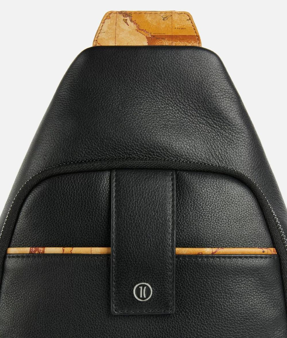 Alviero martini 1a classe Zaino monospalla in pelle Nero Italy