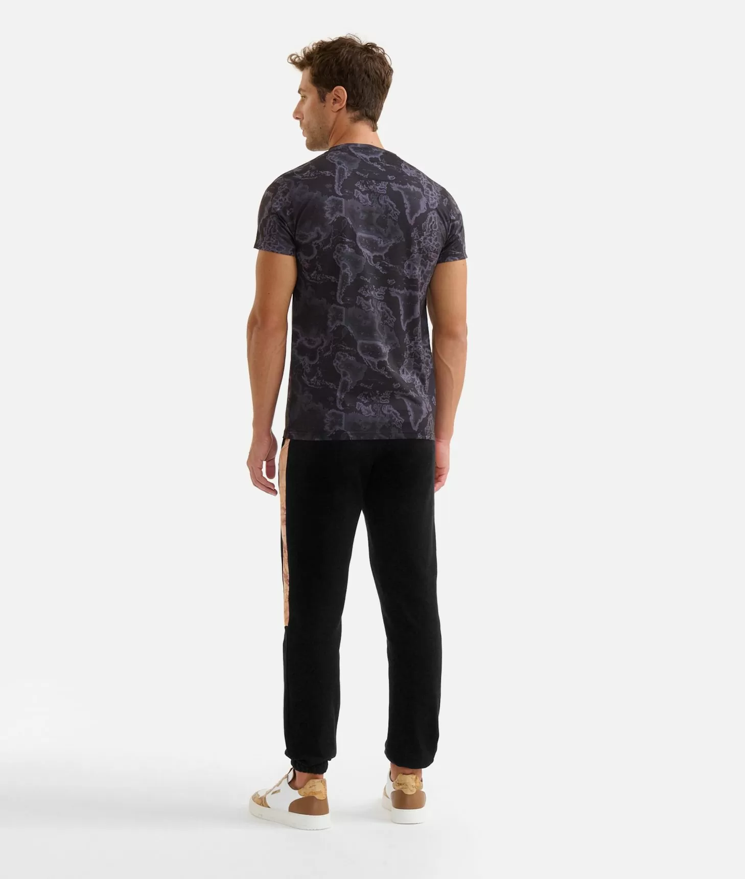 Alviero martini 1a classe T-shirt stampa Geo Night Nera Qualità Garantita