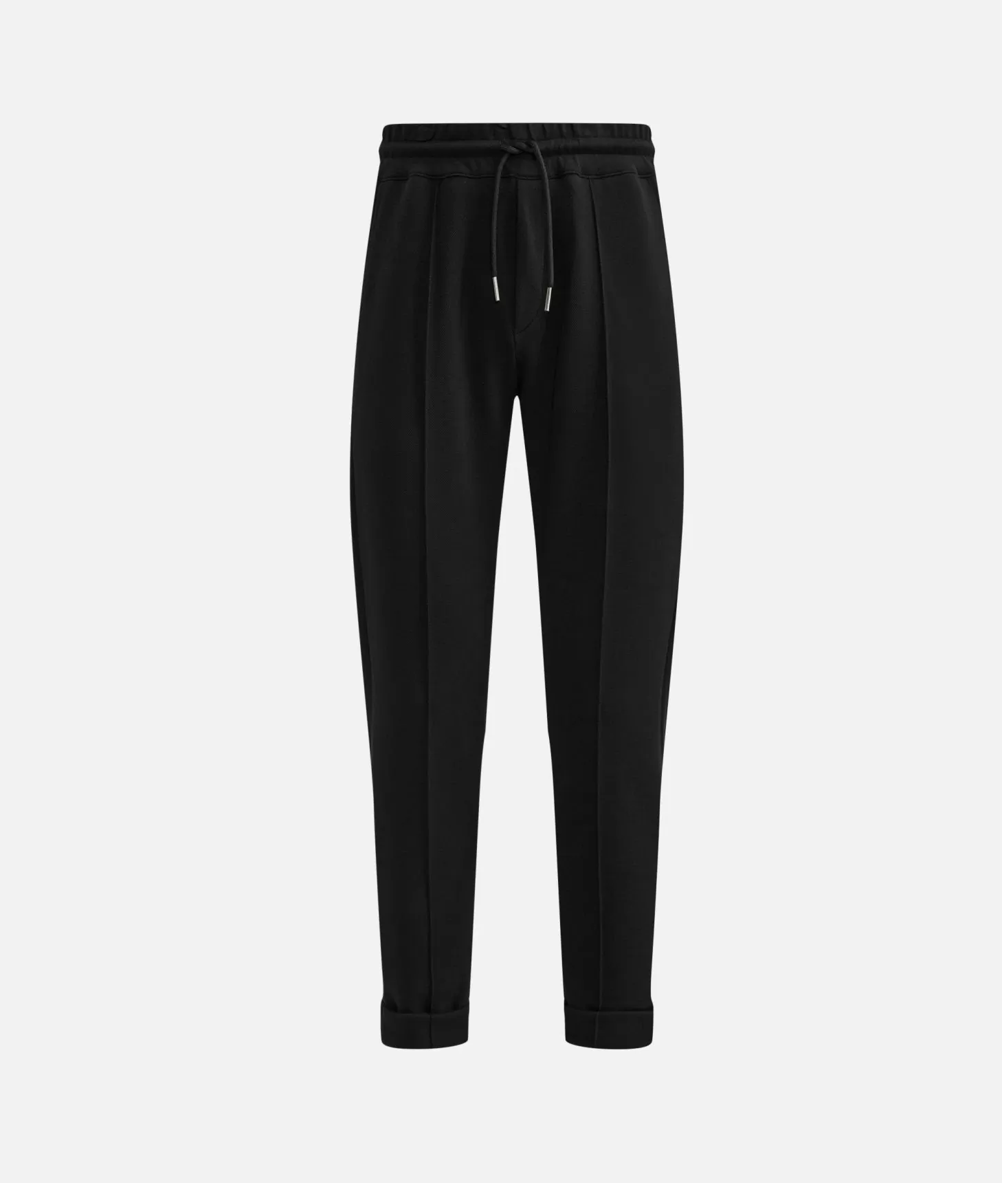 Alviero martini 1a classe Pantaloni con coulisse in cotone piquet Neri Affare Del Giorno