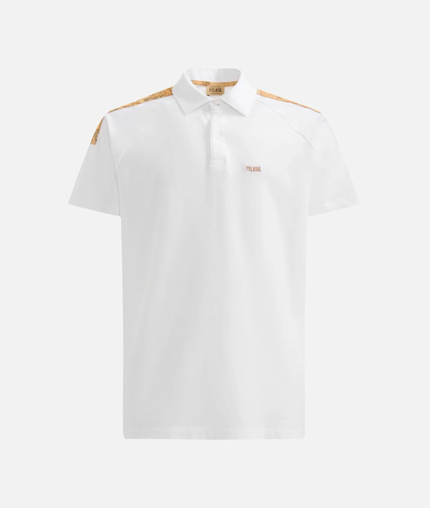 Alviero martini 1a classe Polo in cotone stretch con dettagli spalle Bianca Prezzo Ridotto
