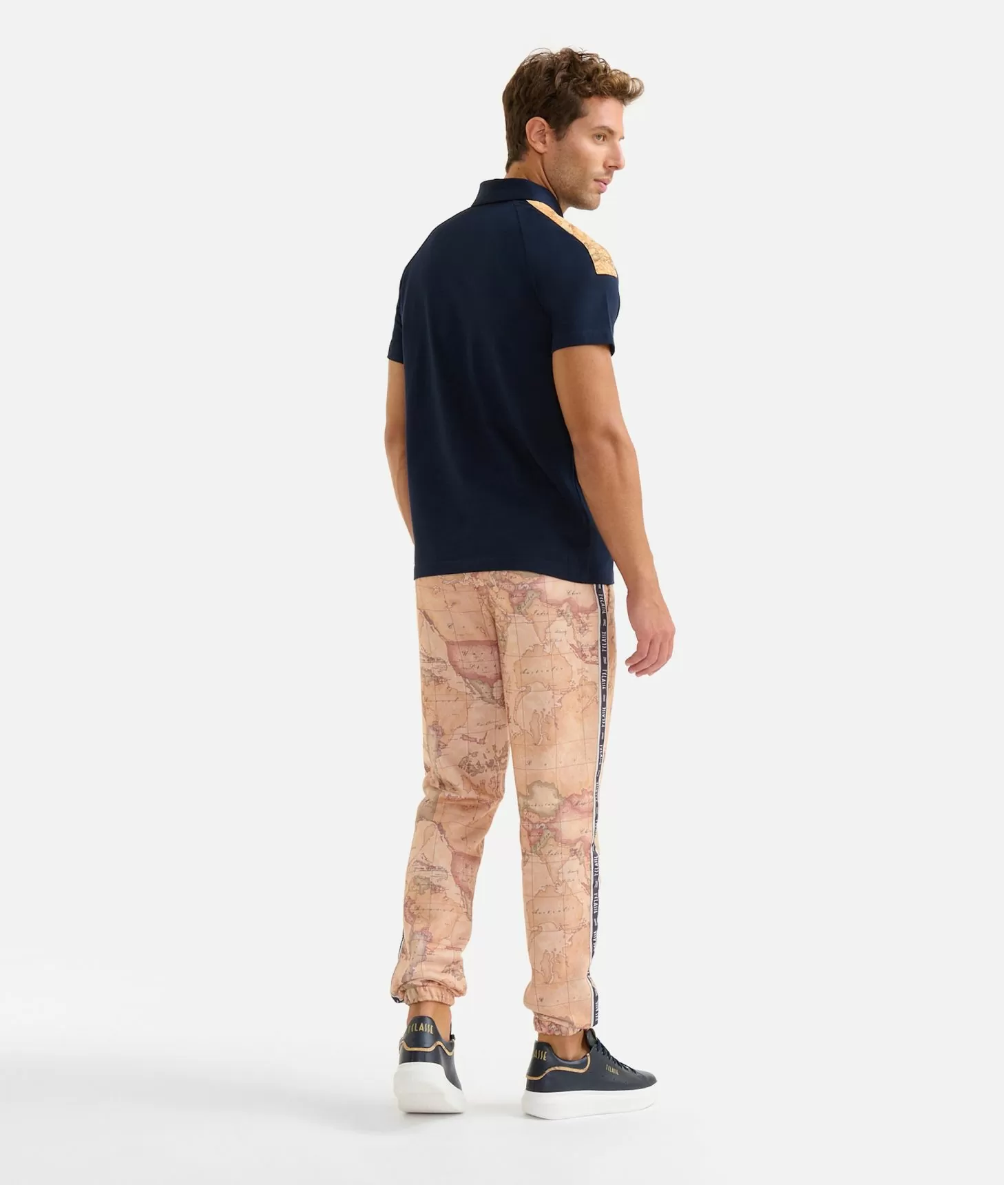 Alviero martini 1a classe Polo in cotone stretch con dettagli spalle Blu Navy Convenienza