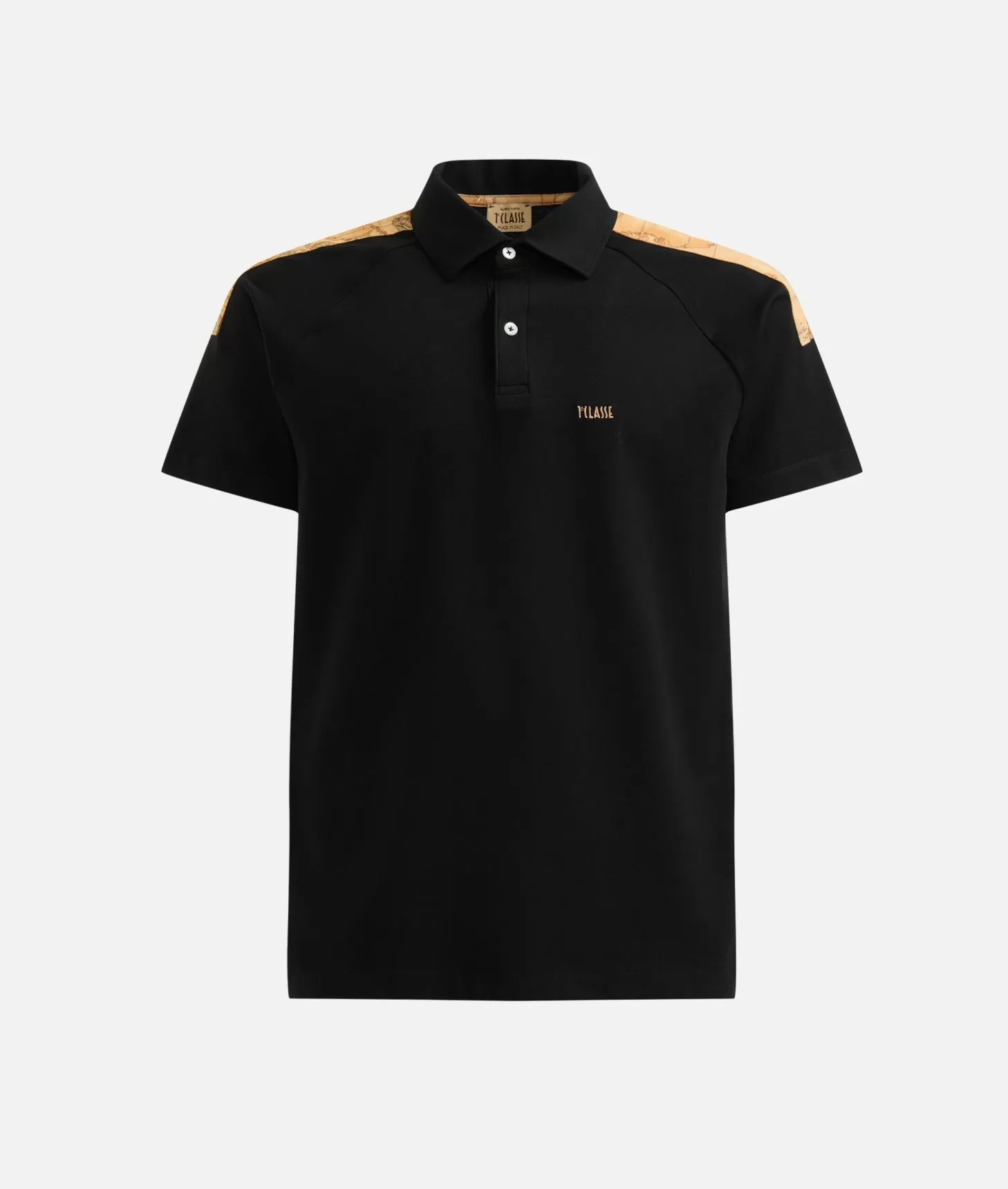 Alviero martini 1a classe Polo in cotone stretch con dettagli spalle Nera Novità