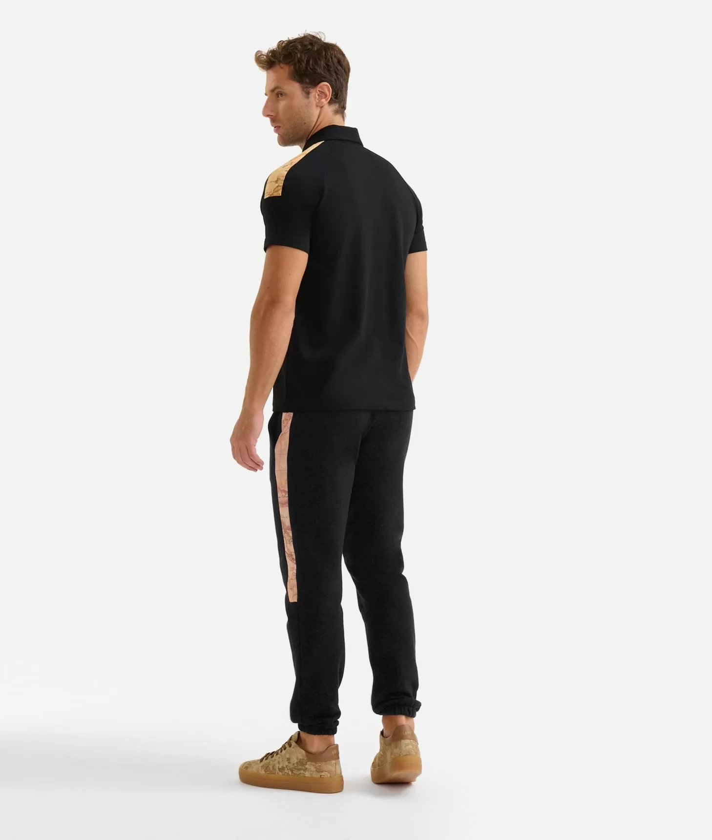 Alviero martini 1a classe Polo in cotone stretch con dettagli spalle Nera Novità