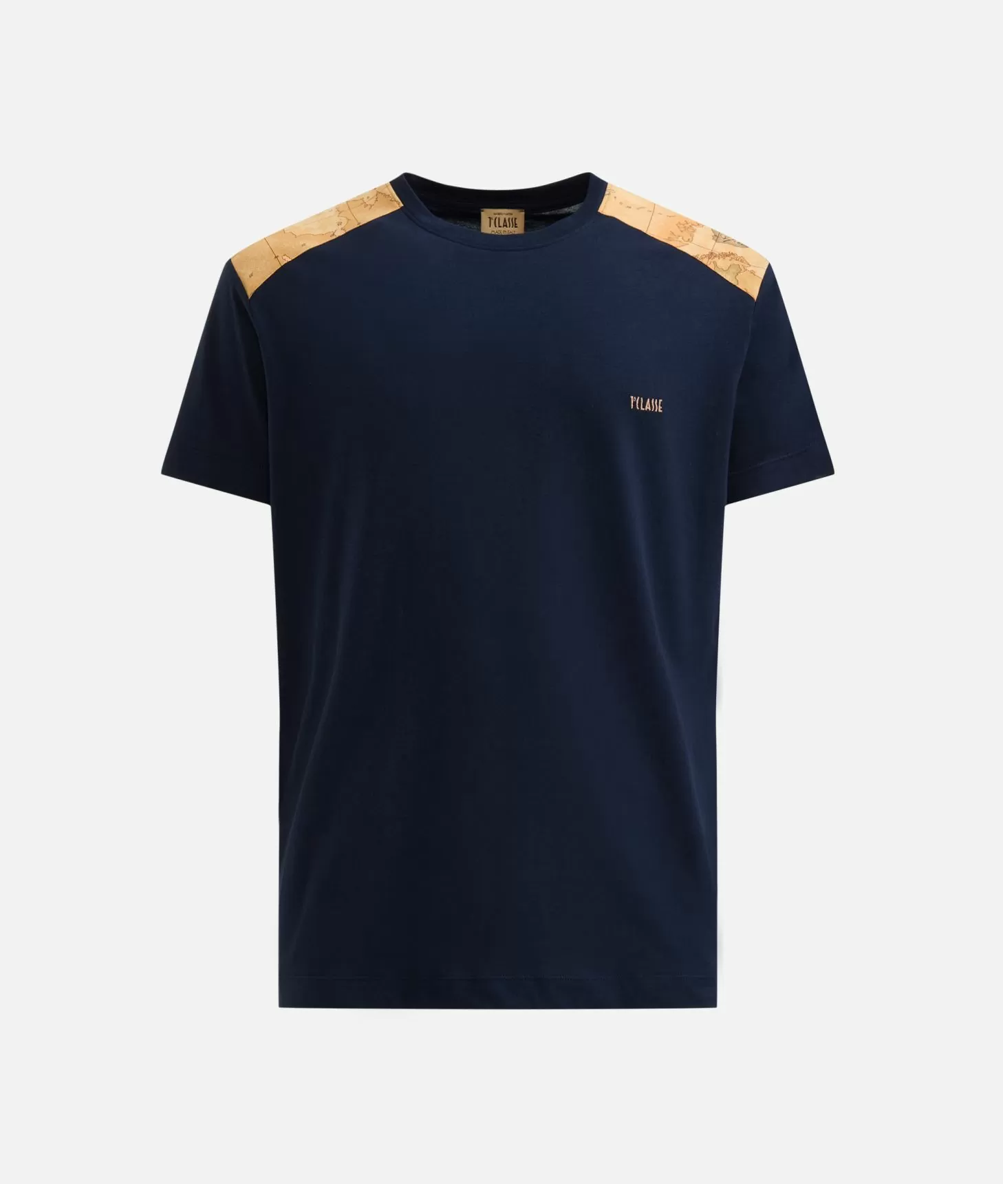 Alviero martini 1a classe T-shirt in cotone con dettagli spalle Blu Navy Offerta