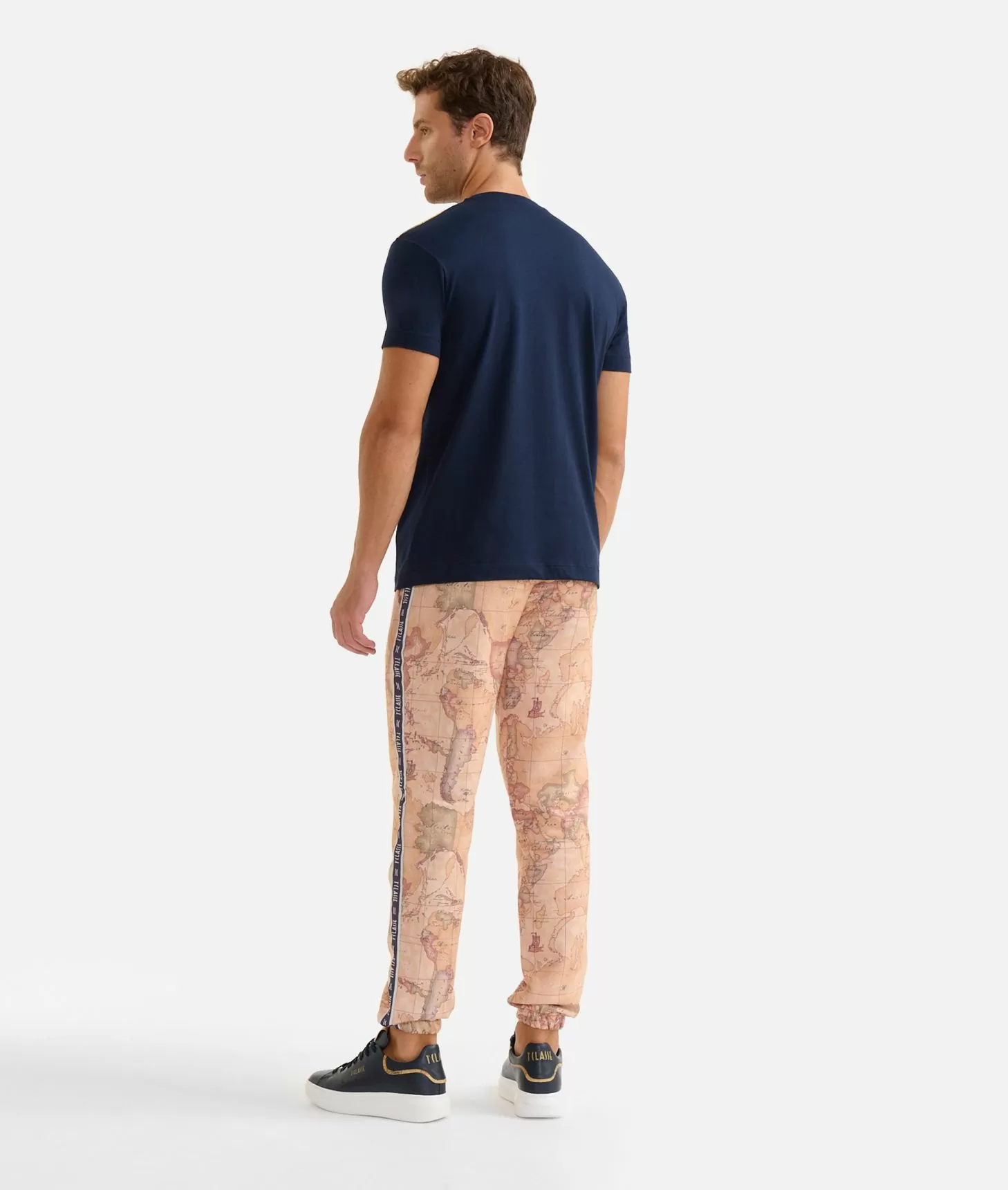 Alviero martini 1a classe T-shirt in cotone con dettagli spalle Blu Navy Offerta