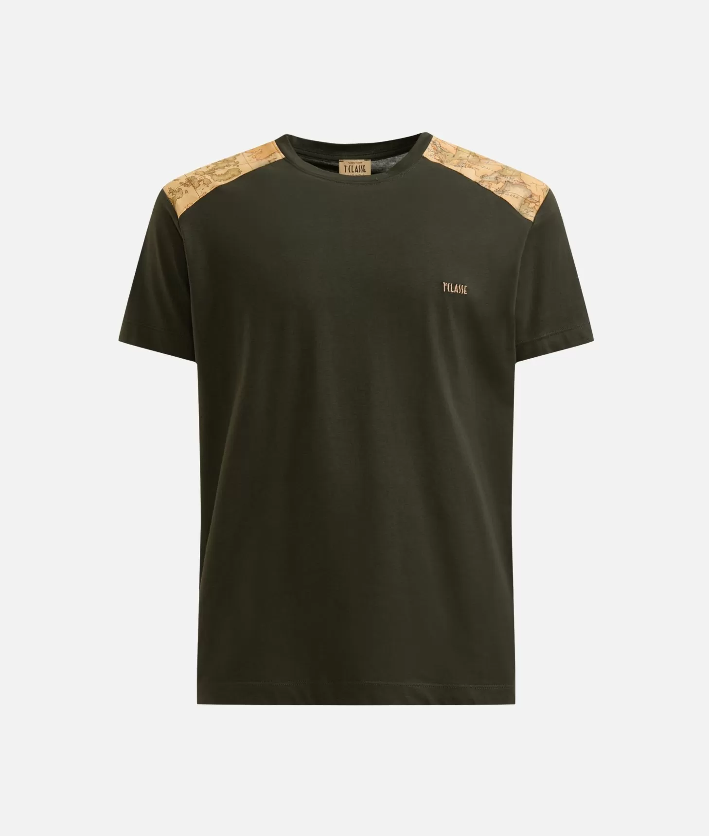 Alviero martini 1a classe T-shirt in cotone con dettagli spalle Verde Militare Economico