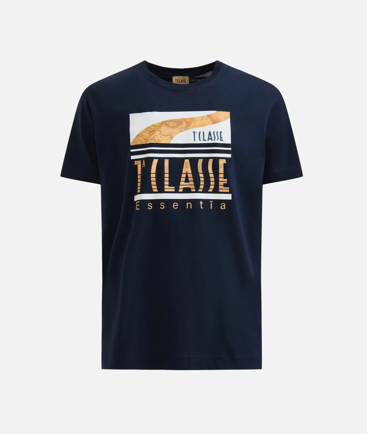 Alviero martini 1a classe T-shirt in cotone con logo 1ᴬ Classe Essentia Blu Navy Online